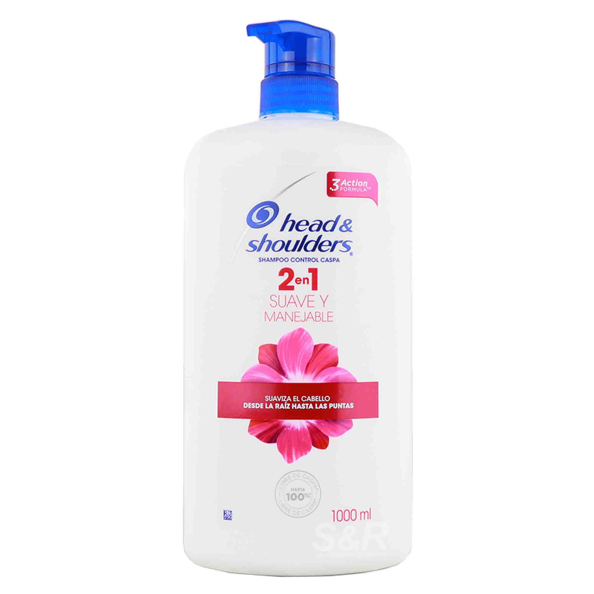 Head & Shoulders 2-in-1 Smooth & Silky Anti-Dandruff Shampoo+Conditioner 1L